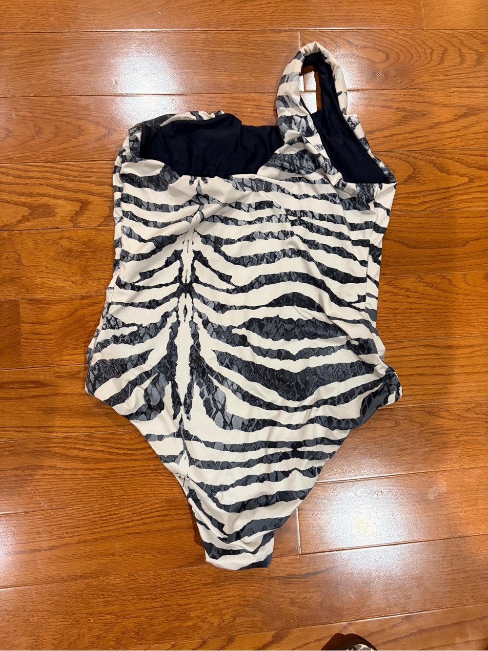 Black & White Zebra Print One-Piece Swimsuit